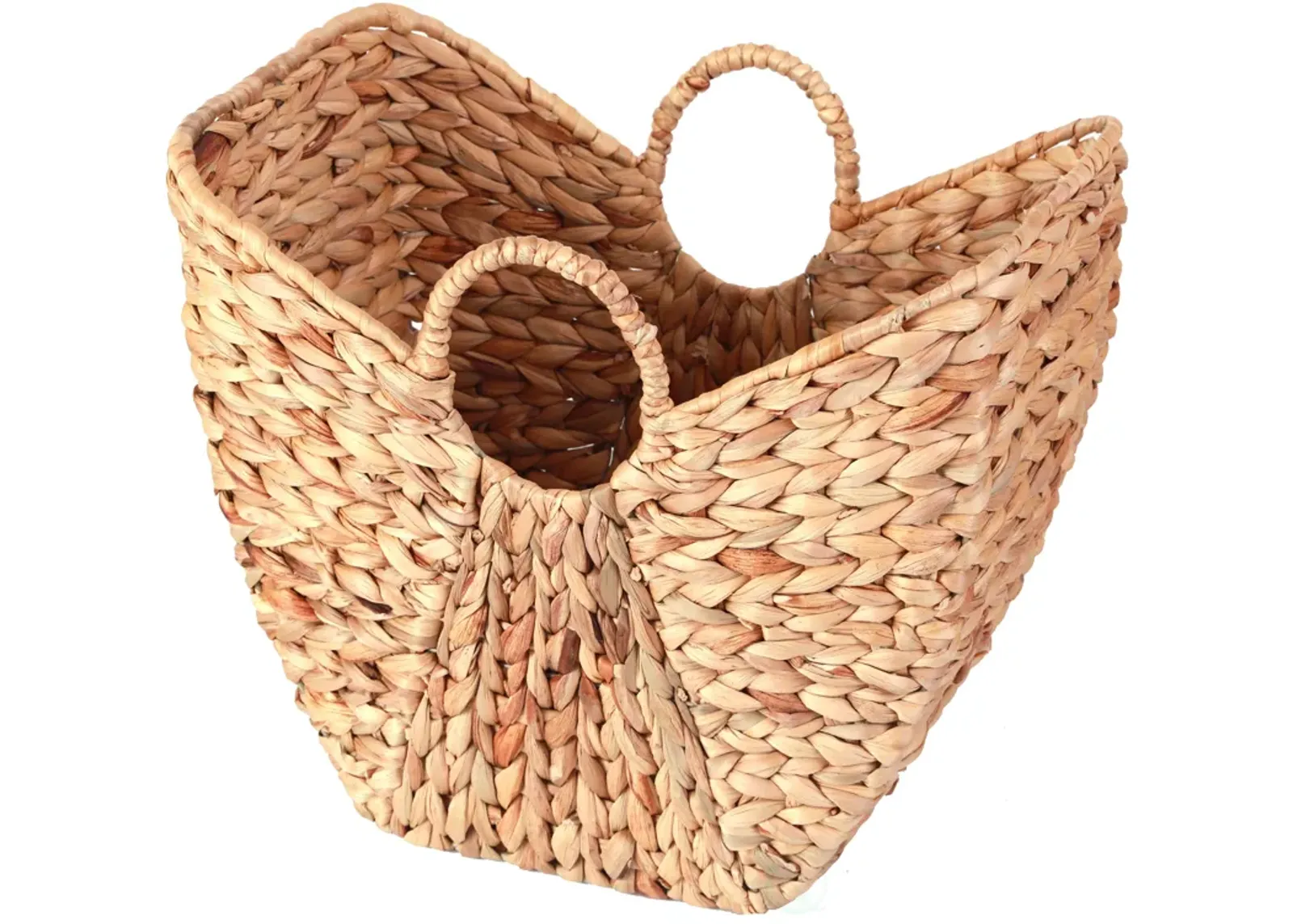 Large Wicker Laundry Basket with Round Handles