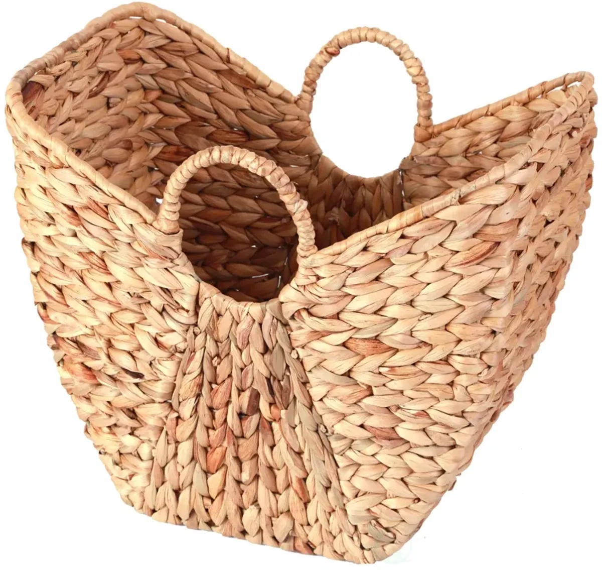 Large Wicker Laundry Basket with Round Handles