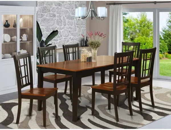 7 Pc formal Dining room set-Dining Table and 6 Chairs for Dining room