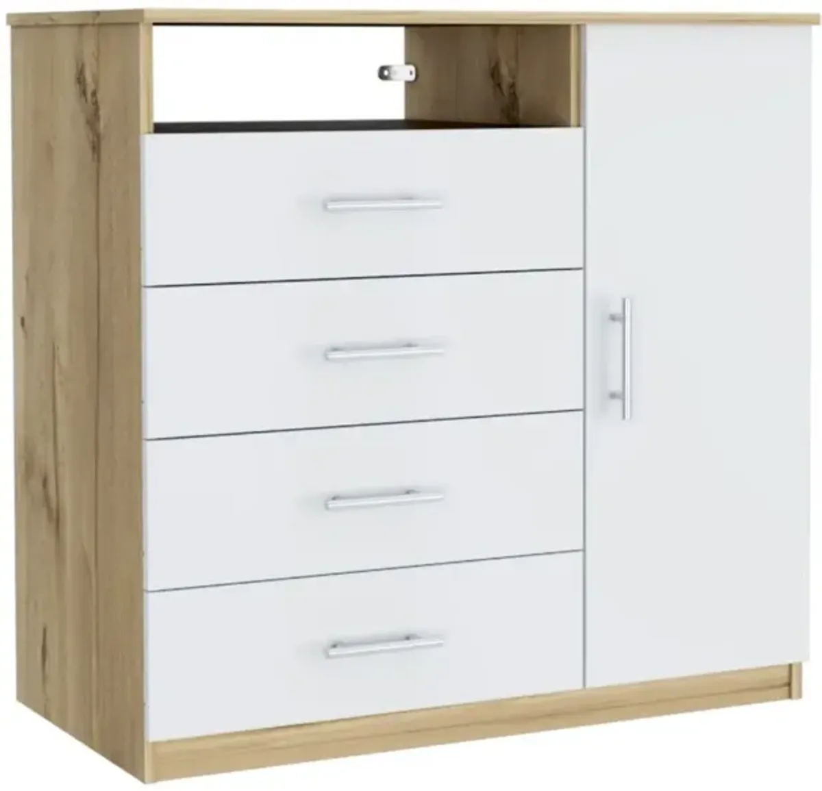 Dresser Beaufort, Bedroom, Light Oak / White