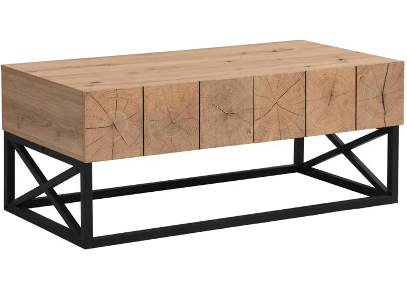 Hivvago 43.31''  Table with Two Drawers for Living Room