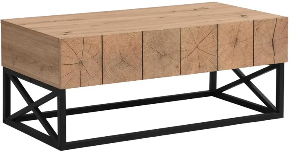 Hivvago 43.31''  Table with Two Drawers for Living Room