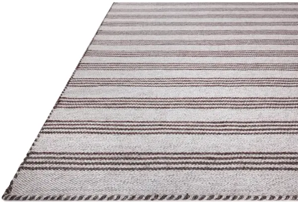 Charlie CHE01 Silver/Bark 5' x 7'6" Area Rug by Magnolia Home by Joanna Gaines x Loloi