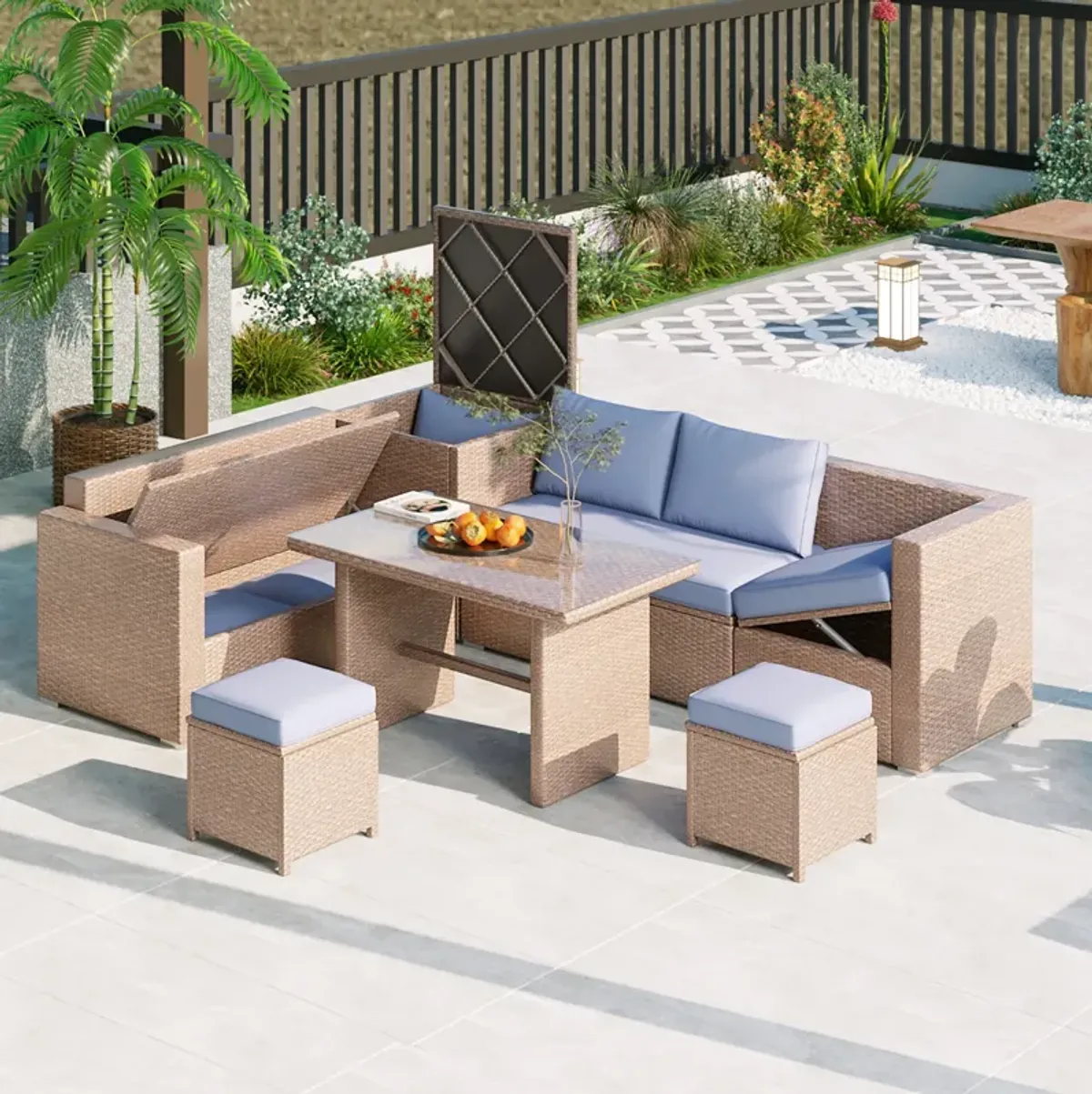 Merax All Weather PE Rattan Sofa Set