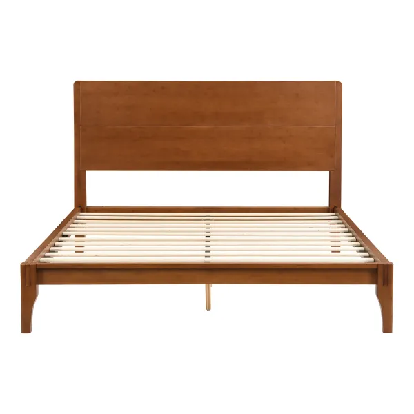 Merax Modern Bamboo Platform Bed with Headboard