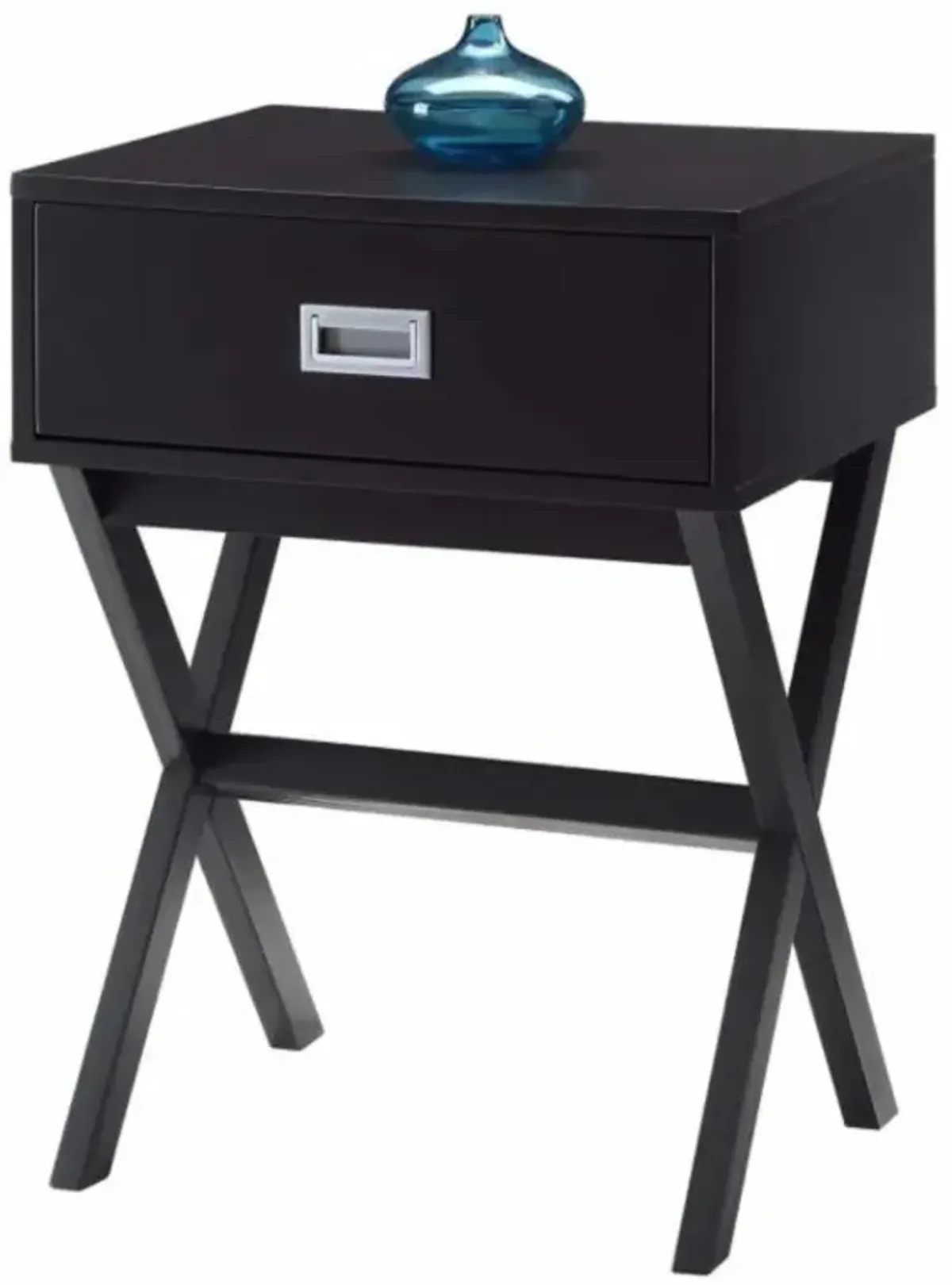 Modern 1-Drawer Bedside Table Nightstand End Table in Wood Finish