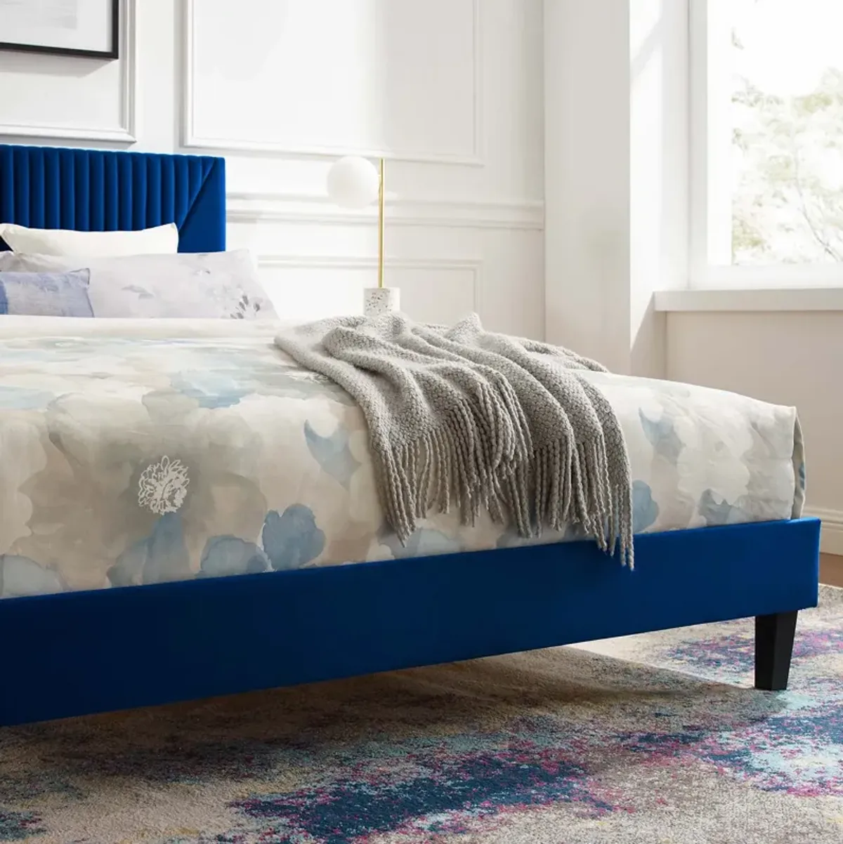 Modway - Yasmine Channel Tufted Performance Velvet King Platform Bed