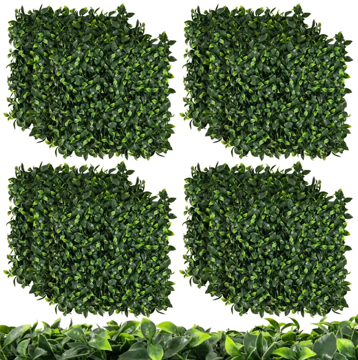 12 Pieces 20 x 20 Inch Artificial Topiary Gardenia Shrub Grass Panels