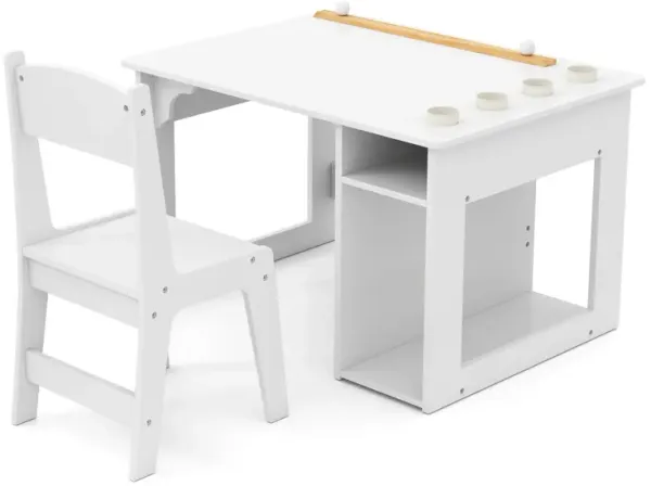 Kids Art Table and Chair Set Toddler Craft Drawing Desk