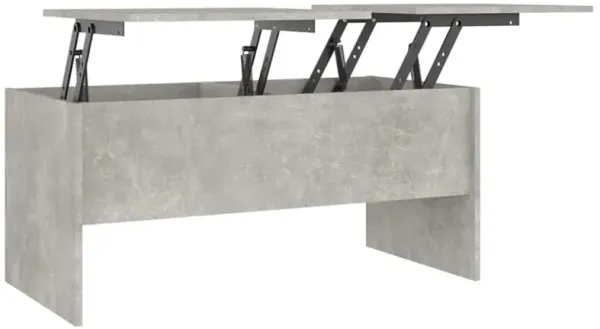 Coffee Table Concrete Gray 40.2"x19.9"x18.3" Engineered Wood