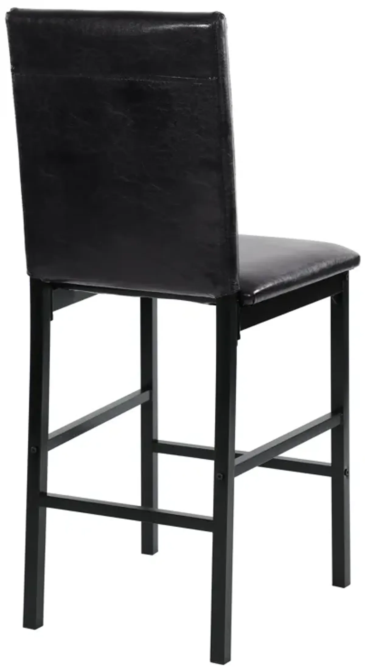 Streamdale Black Metal Dining Set w/ Faux Marble & Counter Height Chairs
