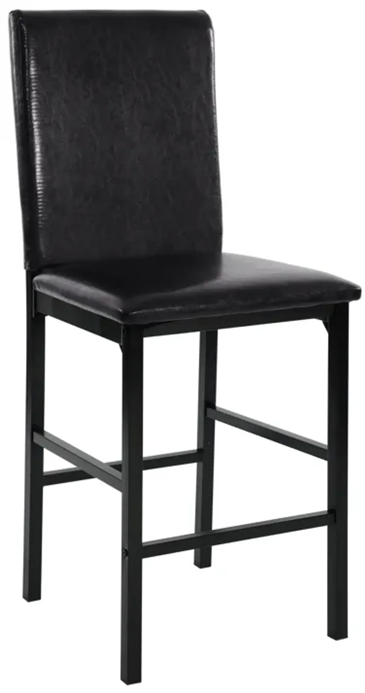 Streamdale Black Metal Dining Set w/ Faux Marble & Counter Height Chairs