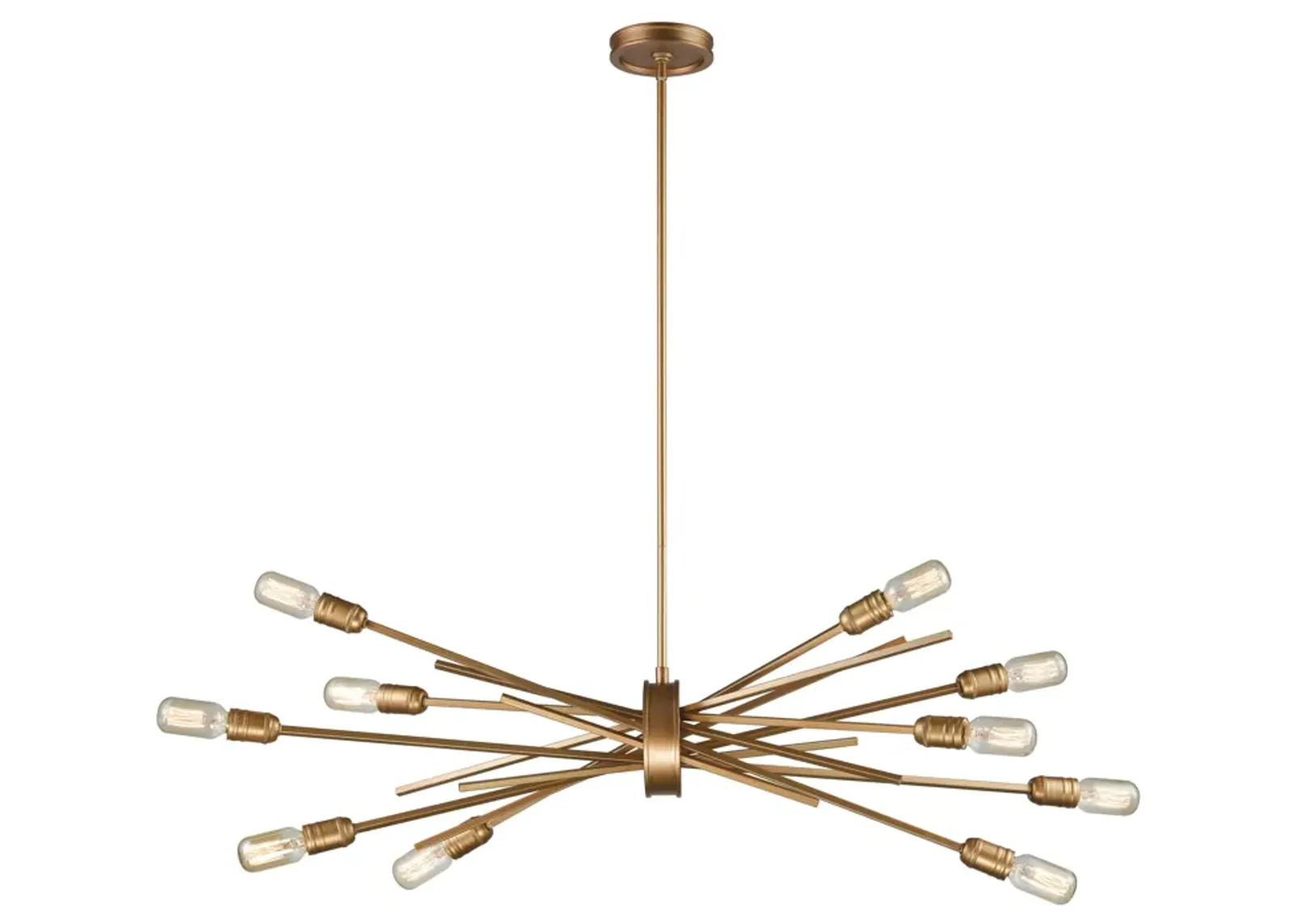 Xenia 40" Wide 10 Light Chandelier in Gold