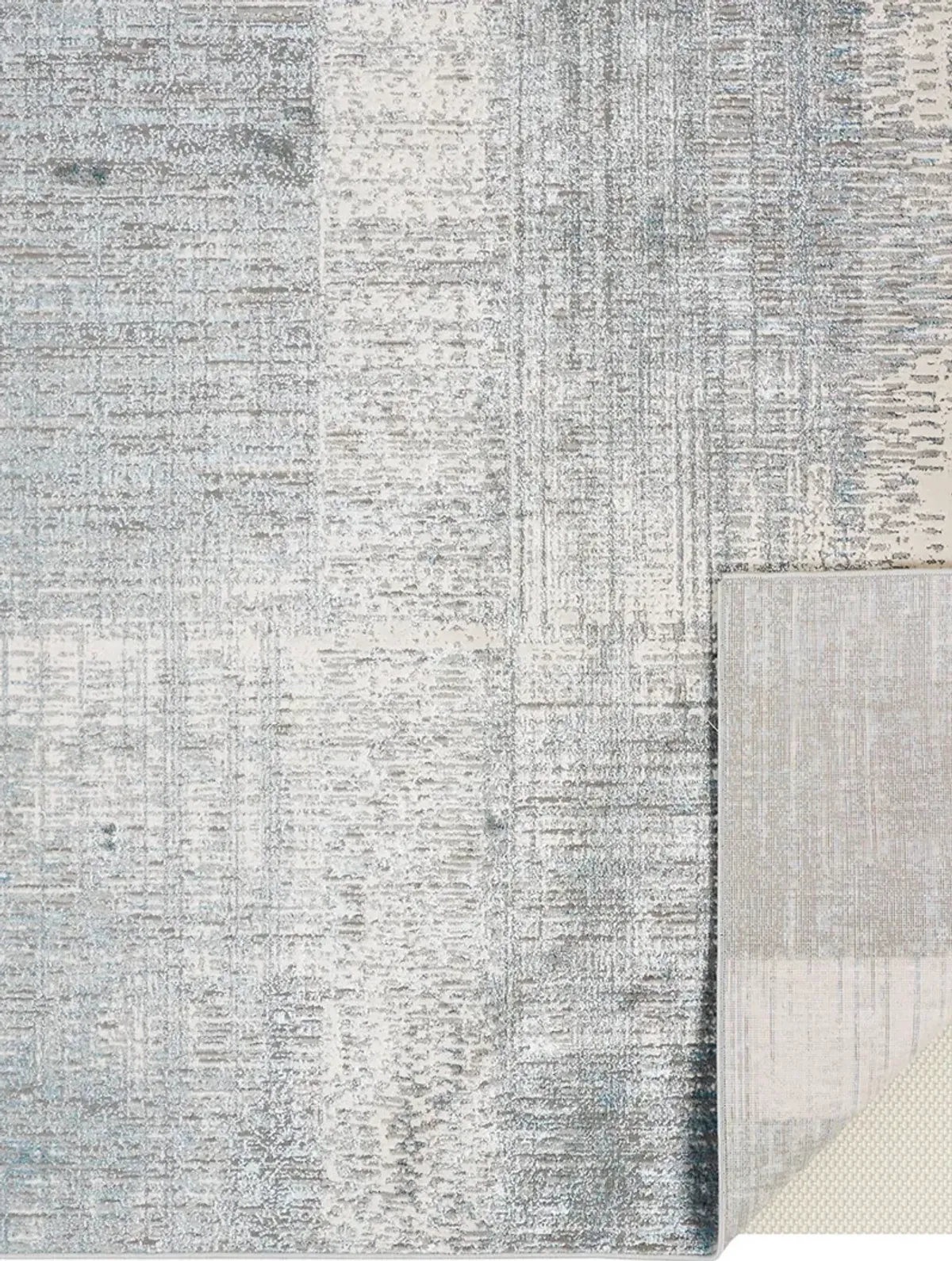 Azure 3413F 8' x 10' White/Gray/Blue Rug