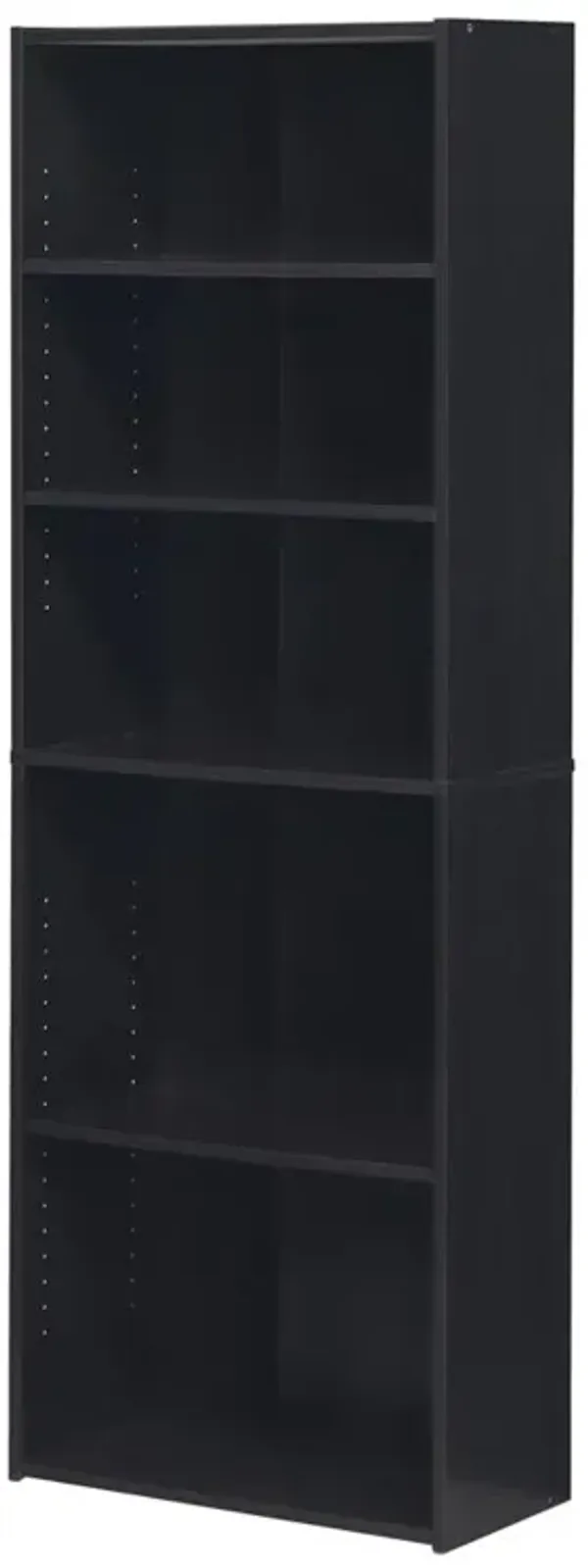 Furinno Wright 5-Shelf Bookcase, Cinnamon Cherry