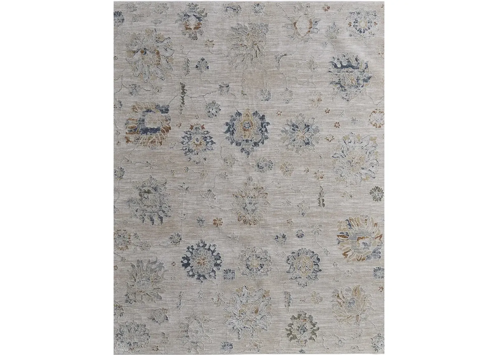 Pasha 39M9F 7'10" x 10'3" Taupe/Ivory/Blue Rug