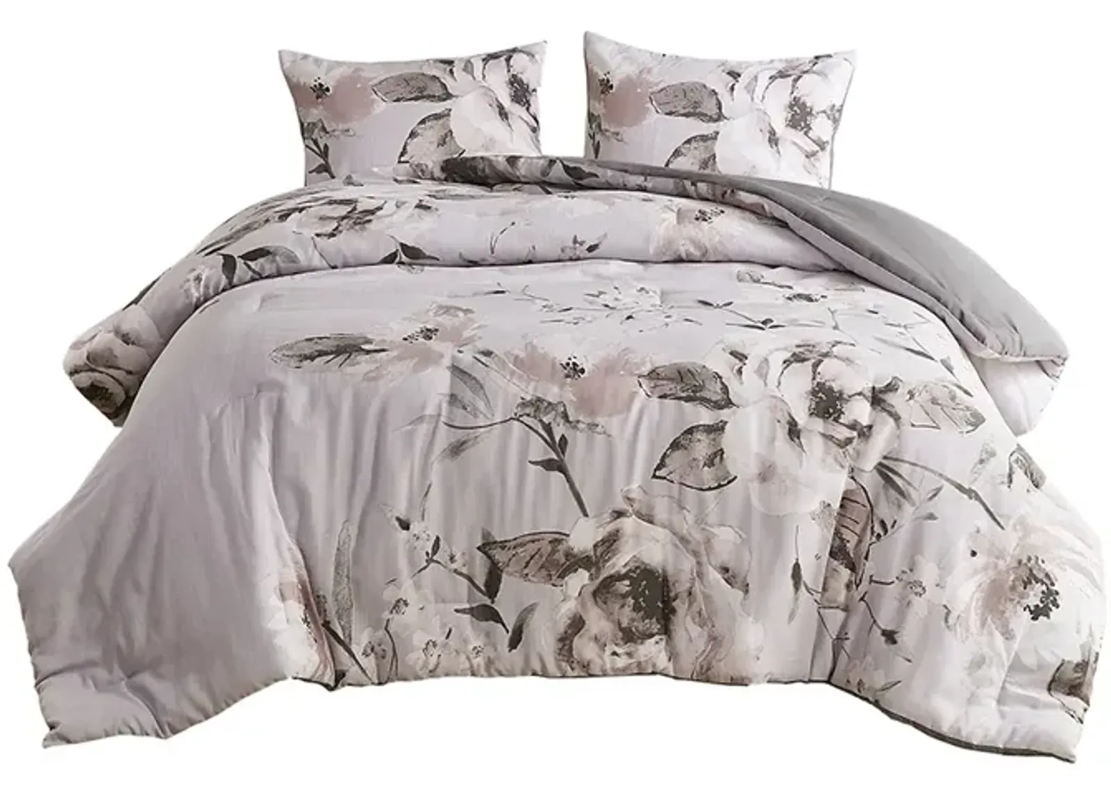 Gracie Mills 3-Piece Farmhouse Floral Printed Comforter Set