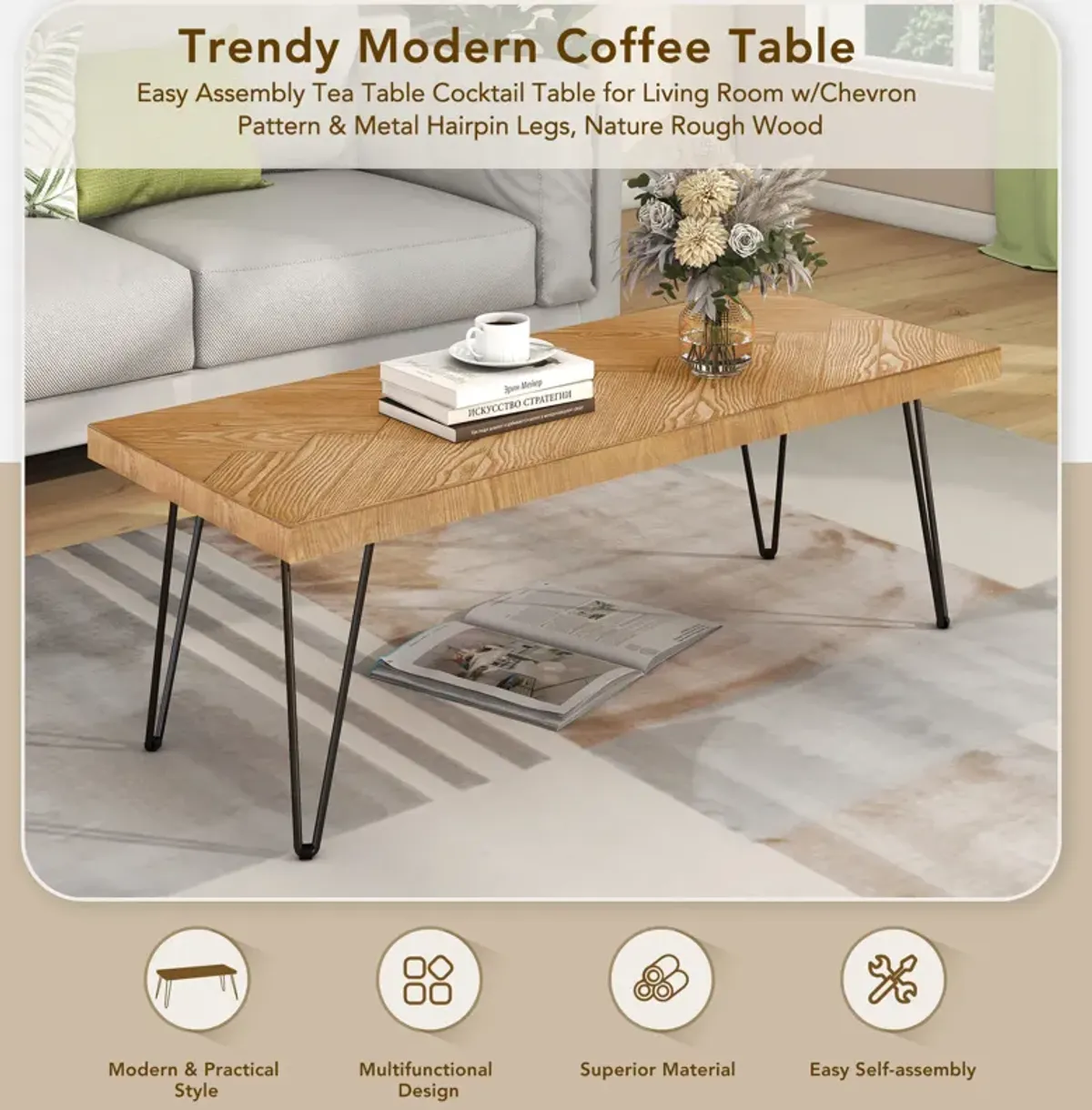 Merax Modern Coffee Table