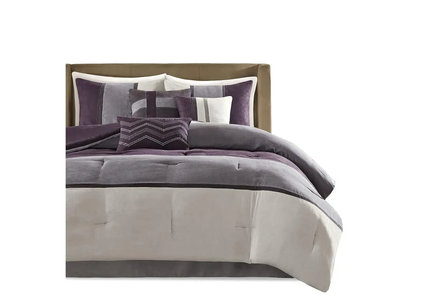 Belen Kox 7-Piece Polyester Faux Suede Comforter Set, Belen Kox