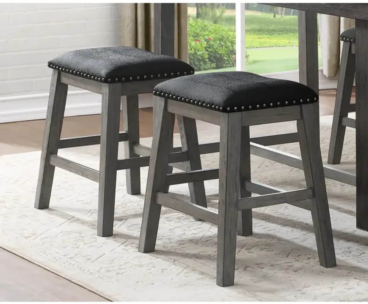 Pair of Gray Counter Height Barstools