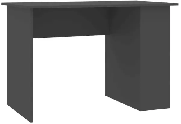 vidaXL Desk Gray 43.3"x23.6"x28.7" Chipboard