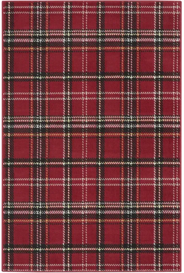 Grafix GRF03 Red 3' x 5' Rug