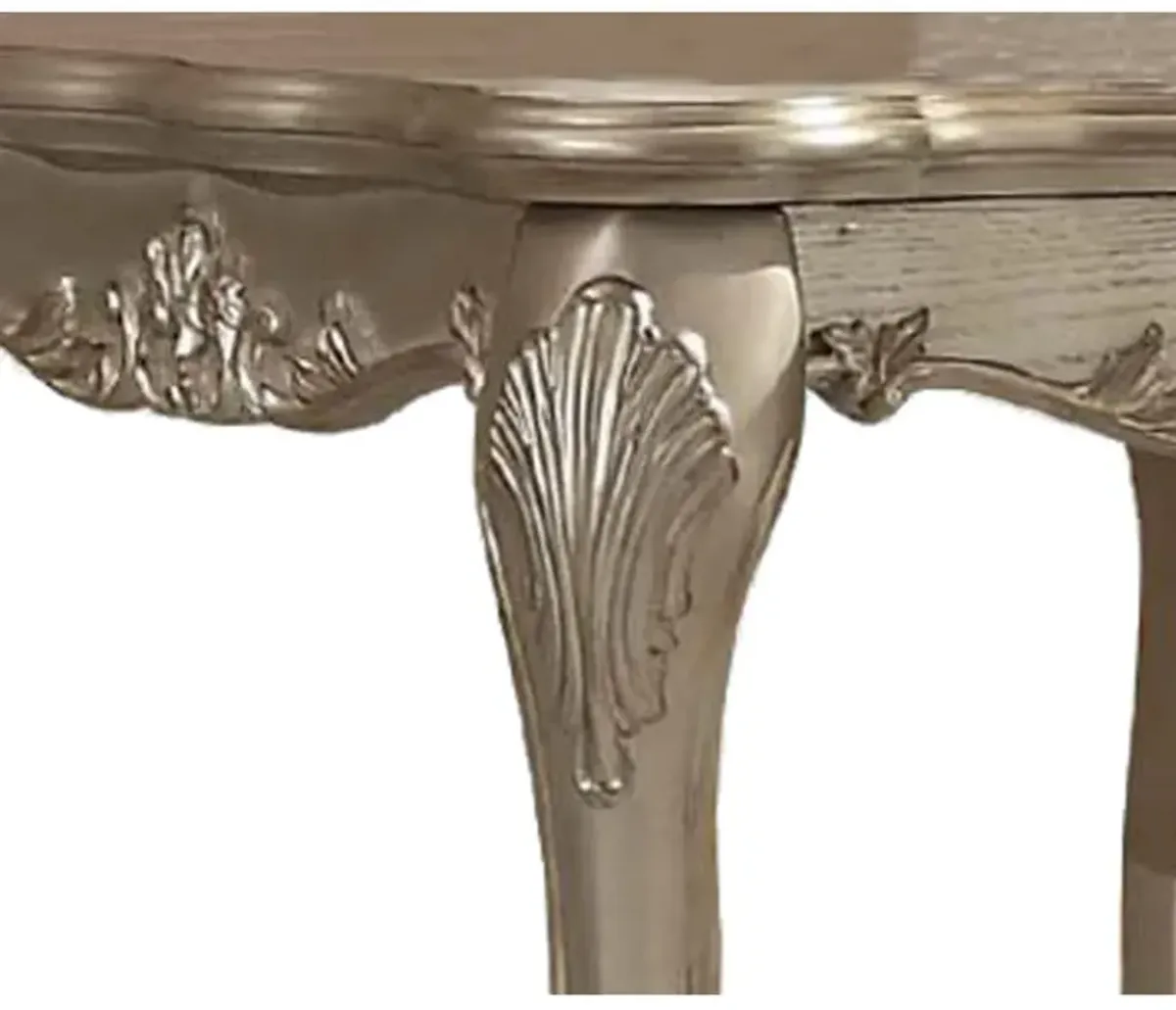 Wooden End Table in Gold Patina-Benzara