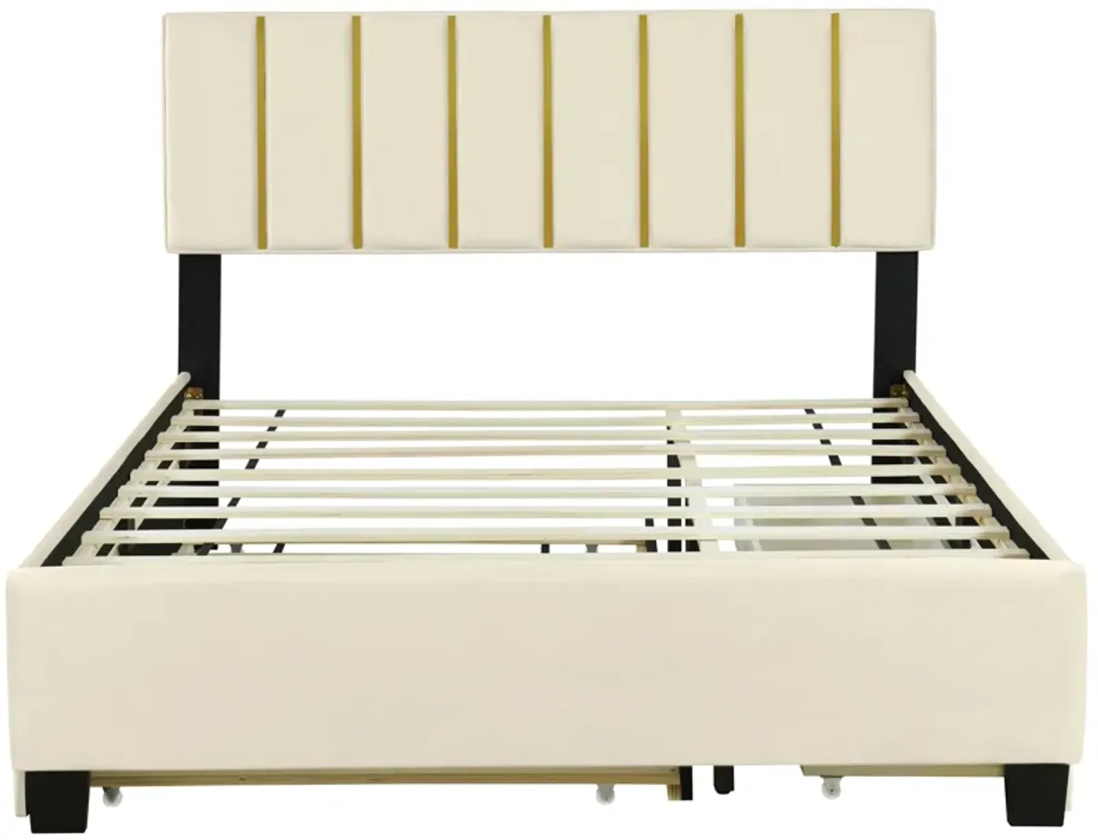 Merax Upholstered Platform Bed with 2 Drawers