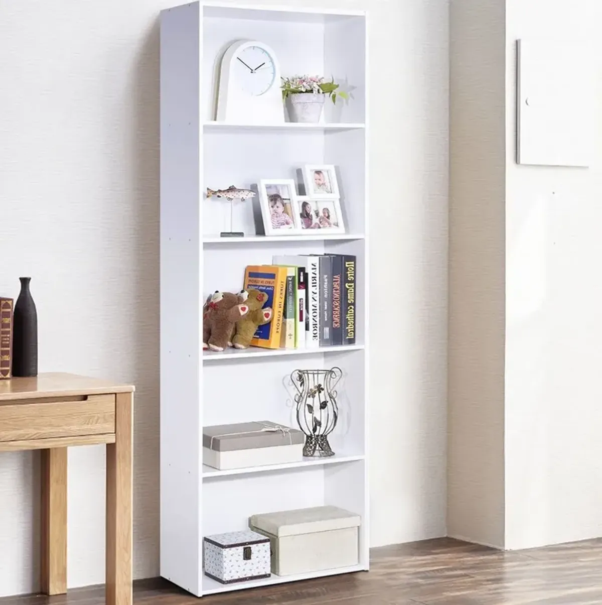 Hivvago Modern 5-Tier Bookcase Storage Shelf