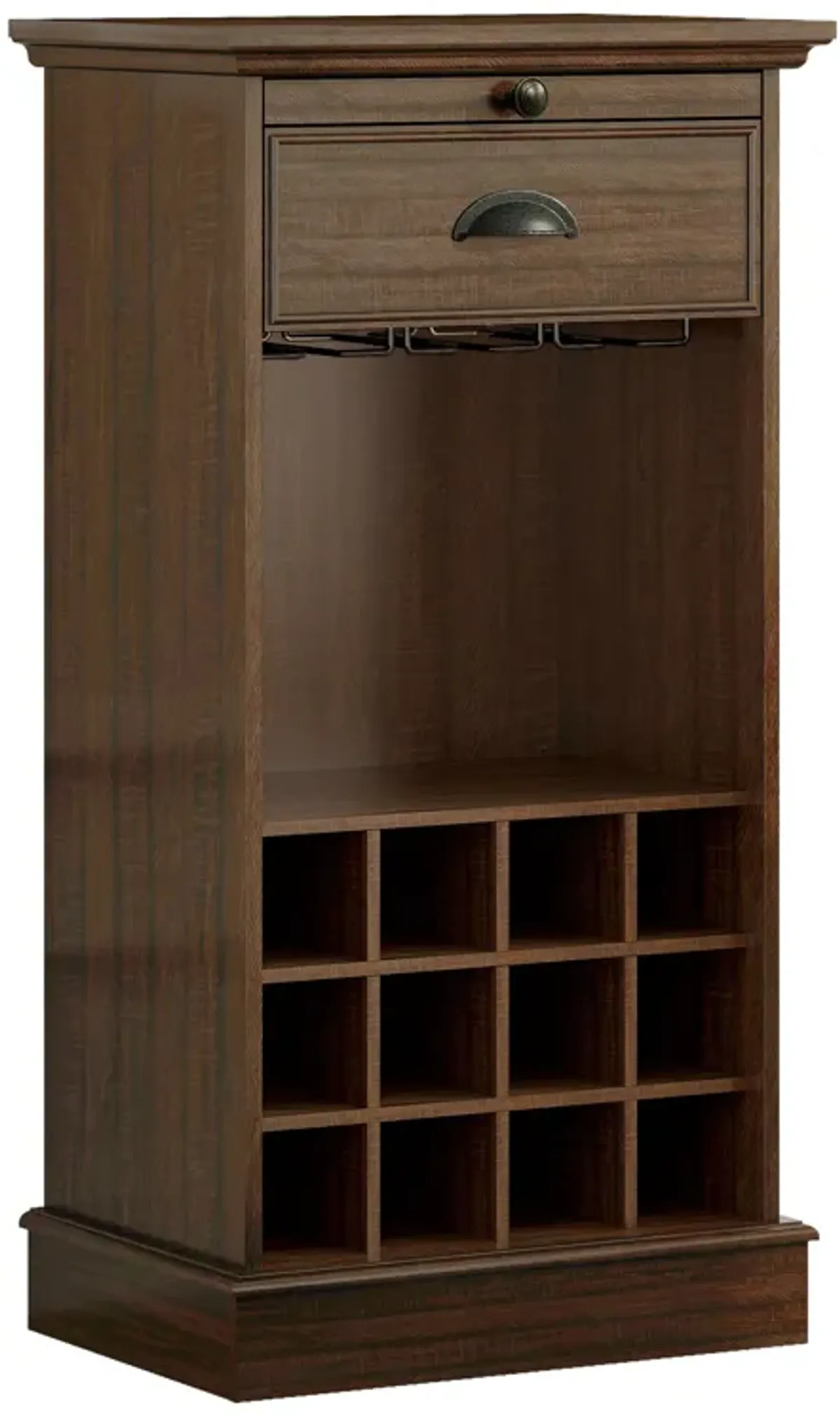 FESTIVO Wine Cabinet w/ Metal Glass Holder & Lattice Rack