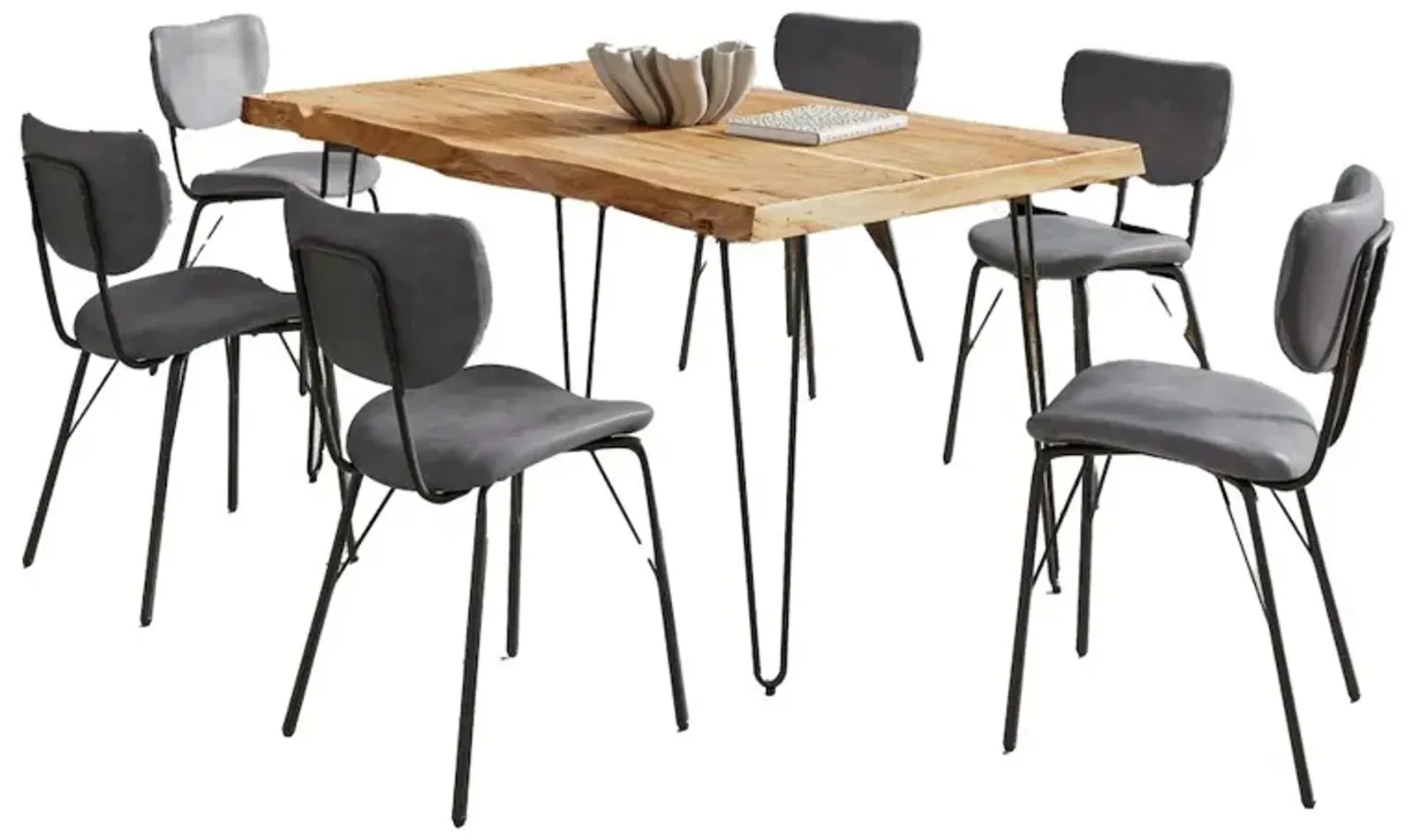 Jofran Nature's Edge 60 Seven Piece Modern Dining Set