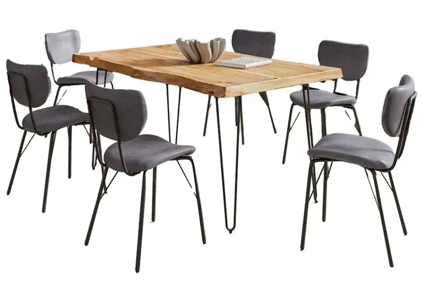 Jofran Nature's Edge 60 Seven Piece Modern Dining Set