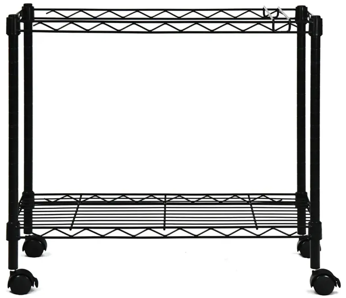 Oceanstar Portable 1-Tier Metal Rolling File Cart