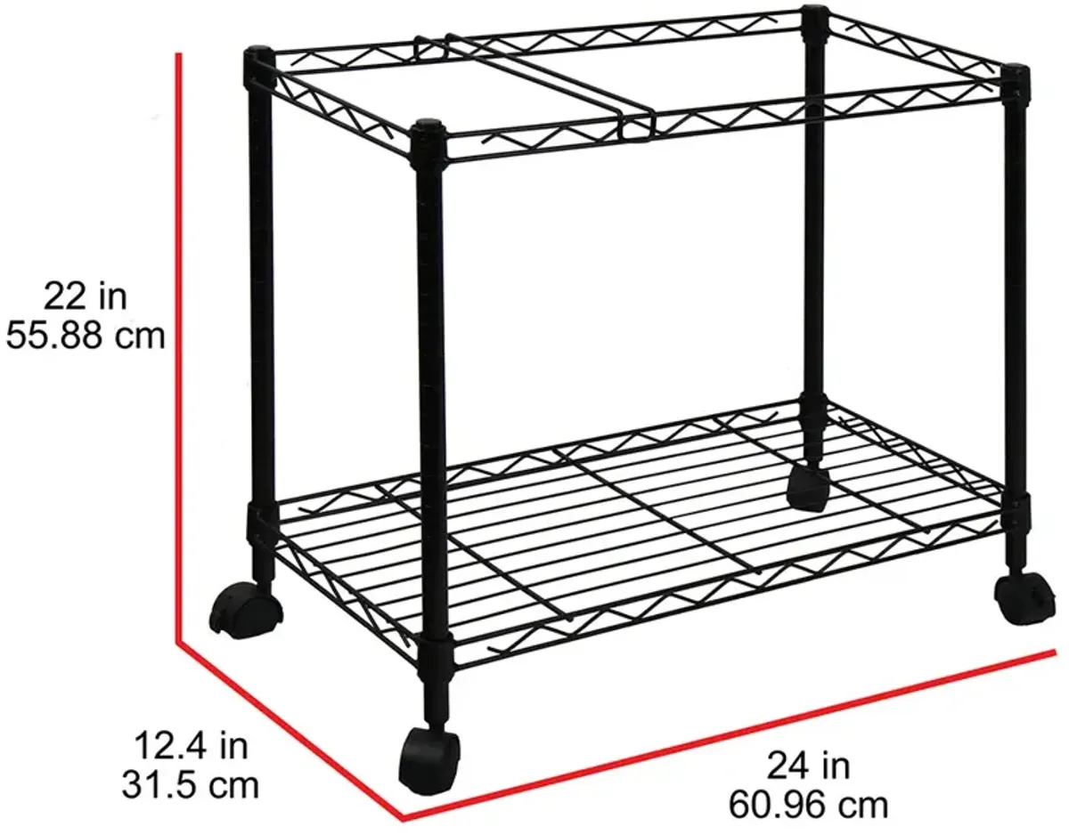 Oceanstar Portable 1-Tier Metal Rolling File Cart