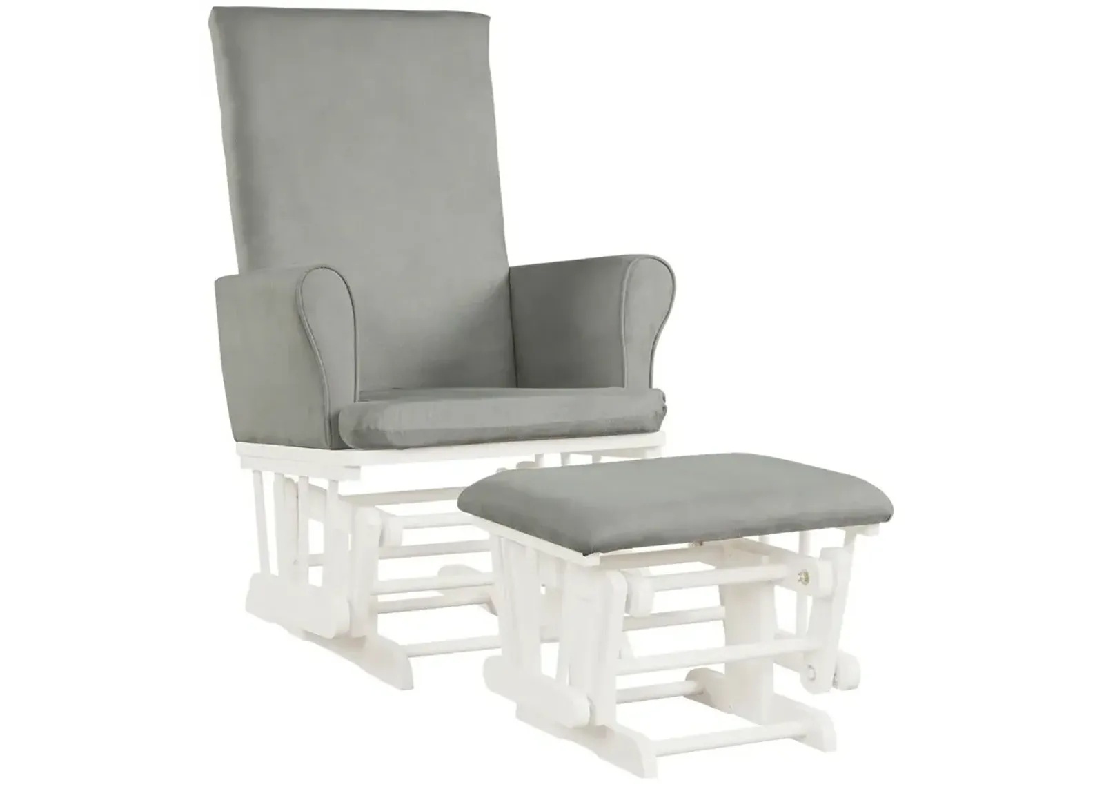 Baby Nursery Relax Rocker Rocking Chair Glider and Ottoman Cushion Set