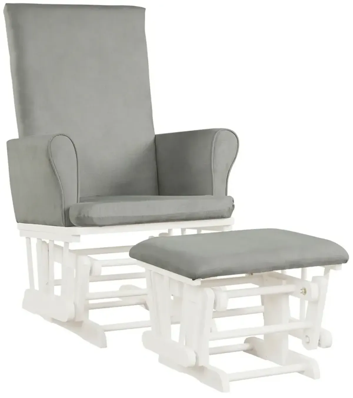 Baby Nursery Relax Rocker Rocking Chair Glider and Ottoman Cushion Set