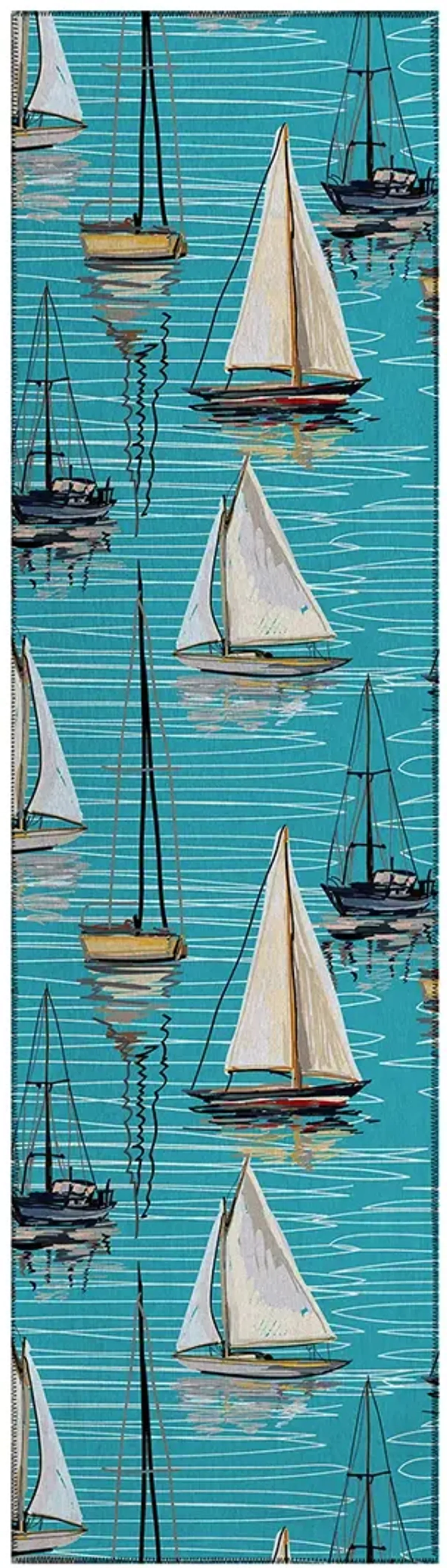 Harbor HA8 Teal 2'3" x 7'6" Rug