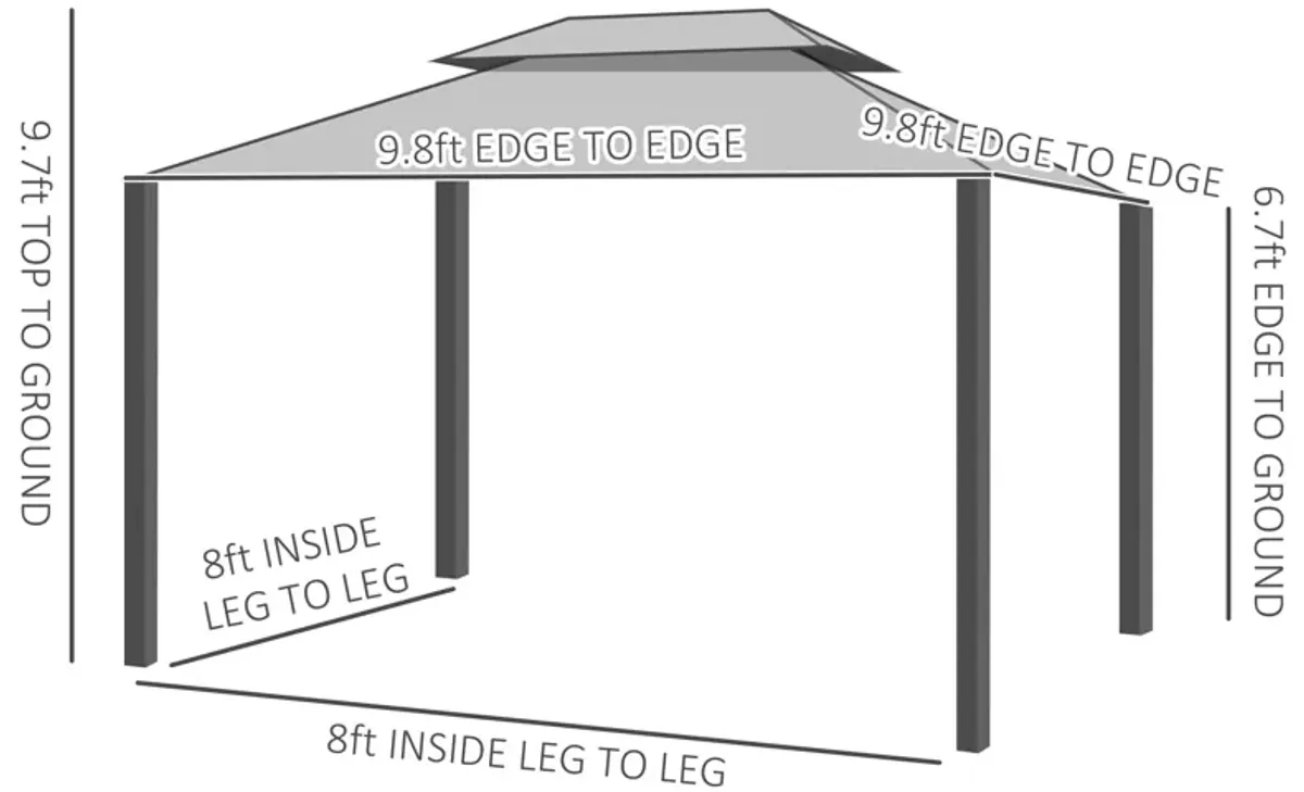 Black Backyard Retreat: 10x10 Aluminum Hardtop Gazebo with Curtains