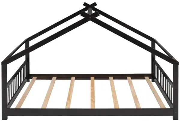 Full Size House Bed Wood Bed