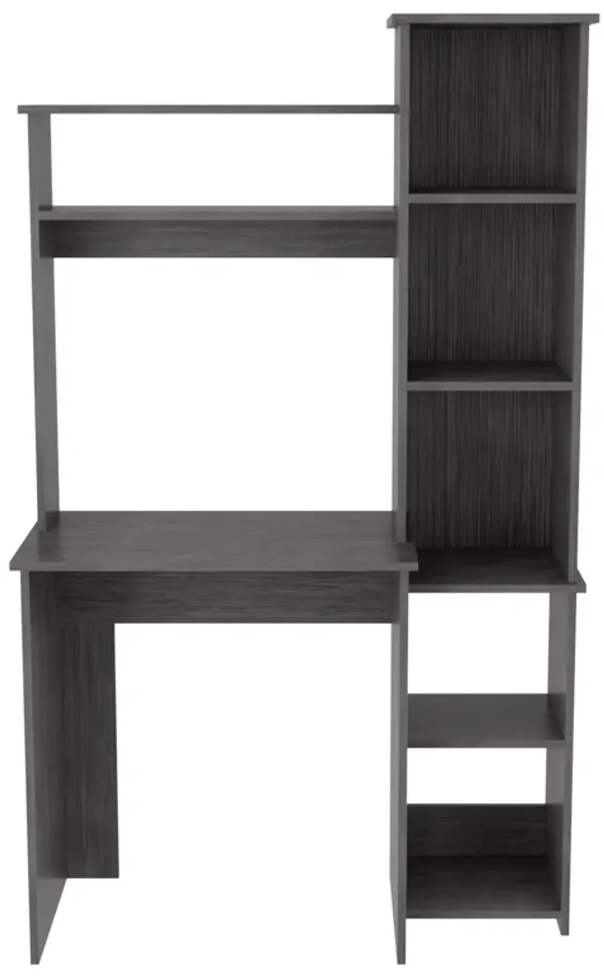 Versalles Writintg Desk, Two Superior Shelves, Bookshelf -Smokey Oak