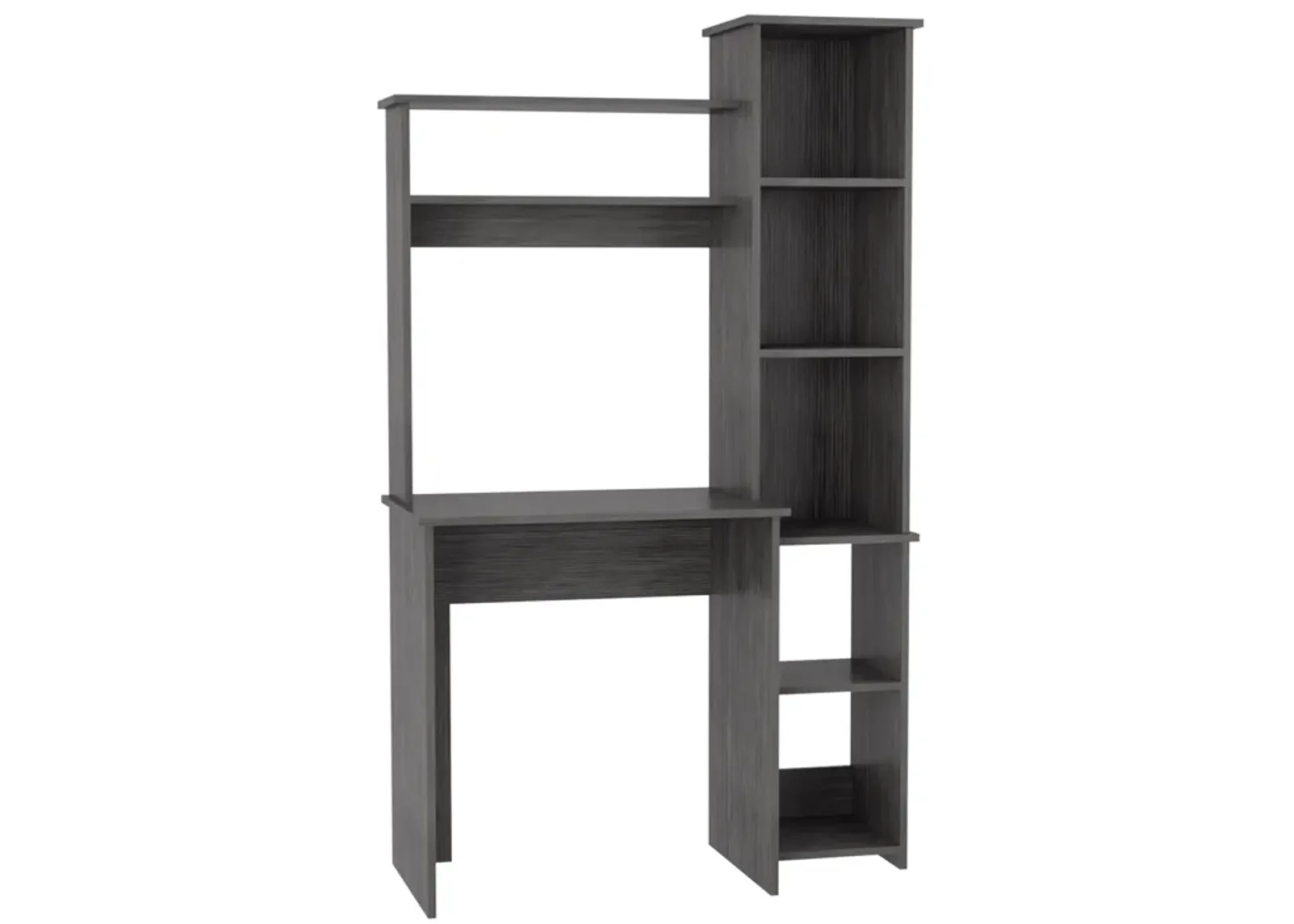 Versalles Writintg Desk, Two Superior Shelves, Bookshelf -Smokey Oak