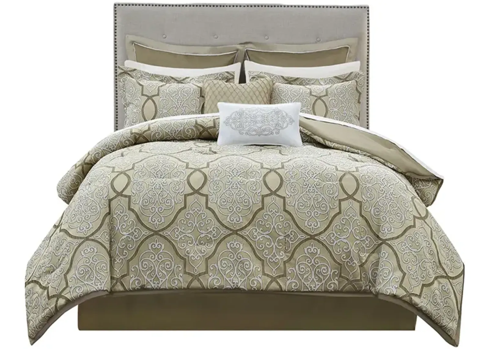 Gracie Mills Victor 3M Scotchgard Down Alternative All Season Comforter Set - Queen