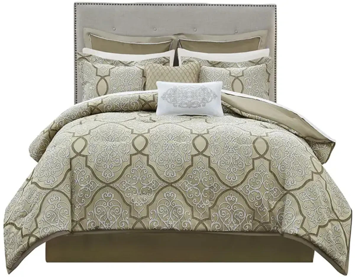 Gracie Mills Victor 3M Scotchgard Down Alternative All Season Comforter Set - Queen