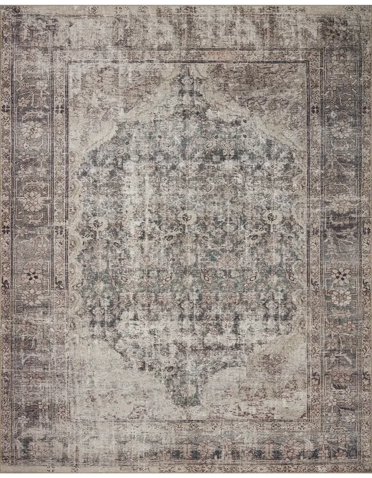 Georgie GER-08 Lagoon / Beige 2''6" x 9''6" Rug by Amber Lewis