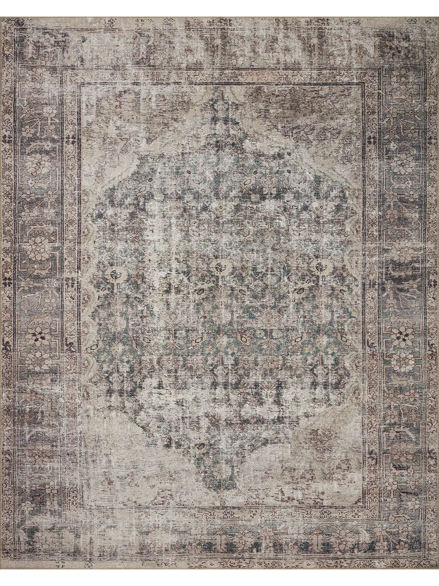 Georgie GER-08 Lagoon / Beige 2''6" x 9''6" Rug by Amber Lewis