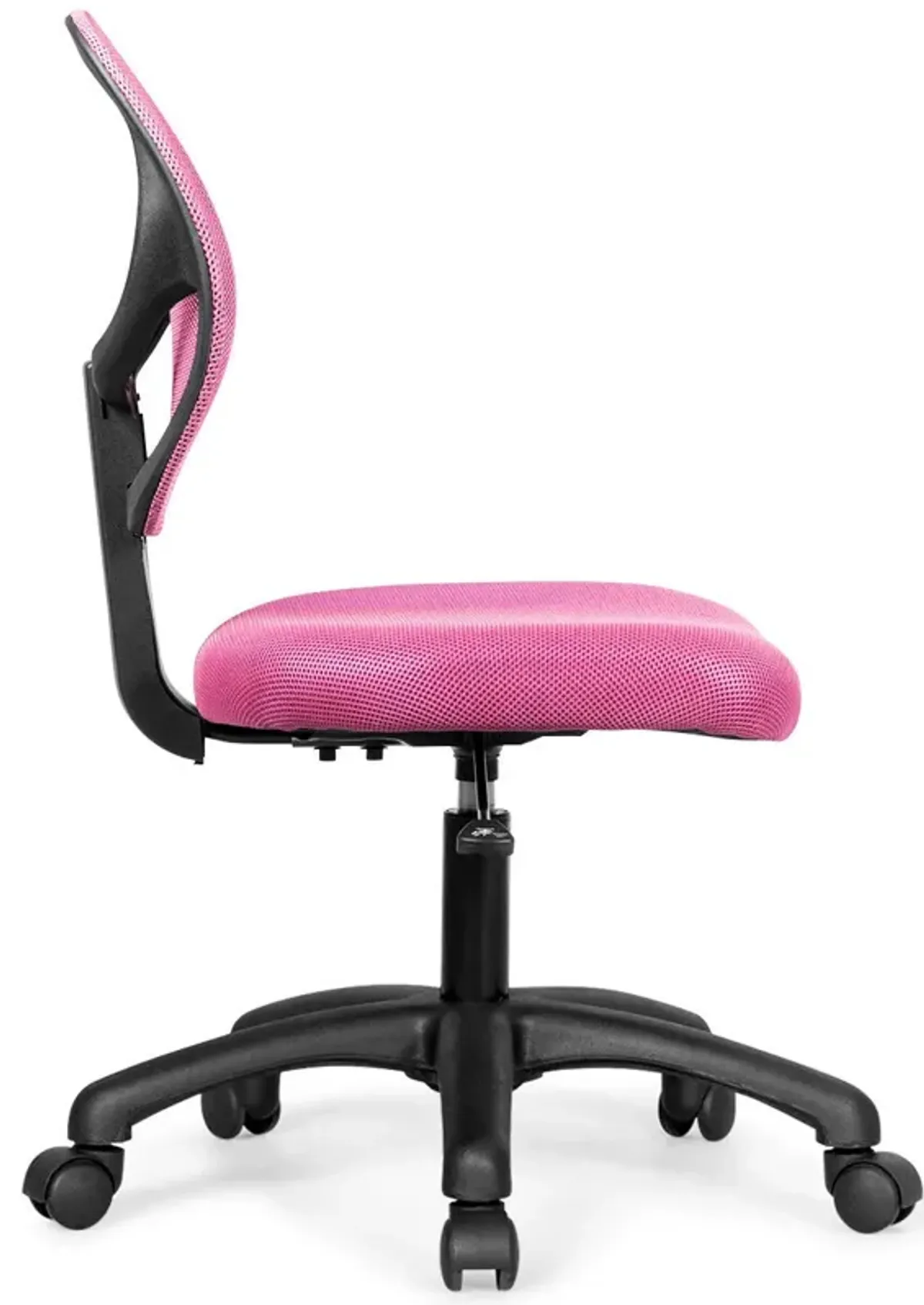 Low-back Computer Task Chair with Adjustable Height and Swivel Casters