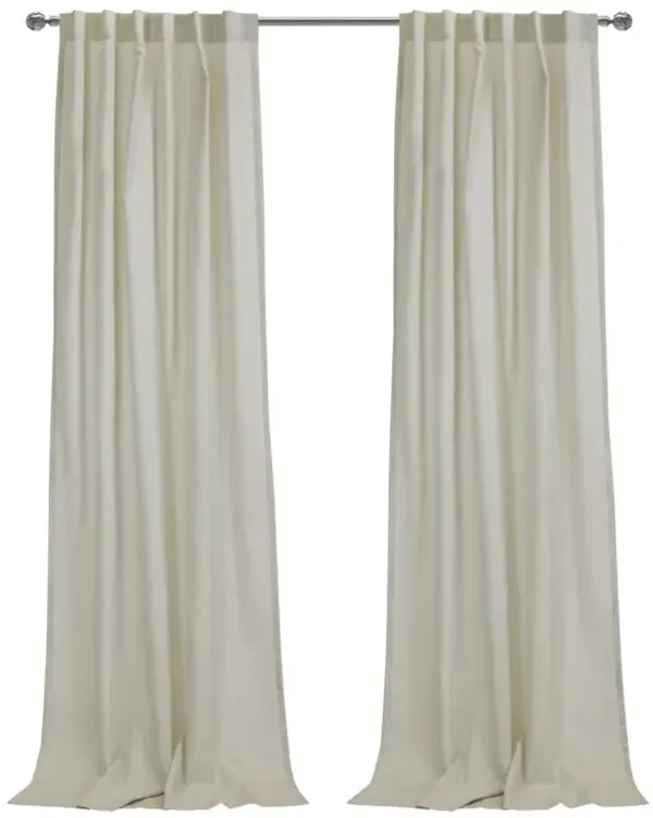 Habitat Bolton Light Filtering Dual Header Semi Sheer Slub Textured Weave Blends with Any Decor Curtain Panel Linen