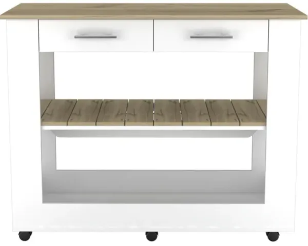 Streamdale Cala Kitchen Island 46" with Casters and Drawers