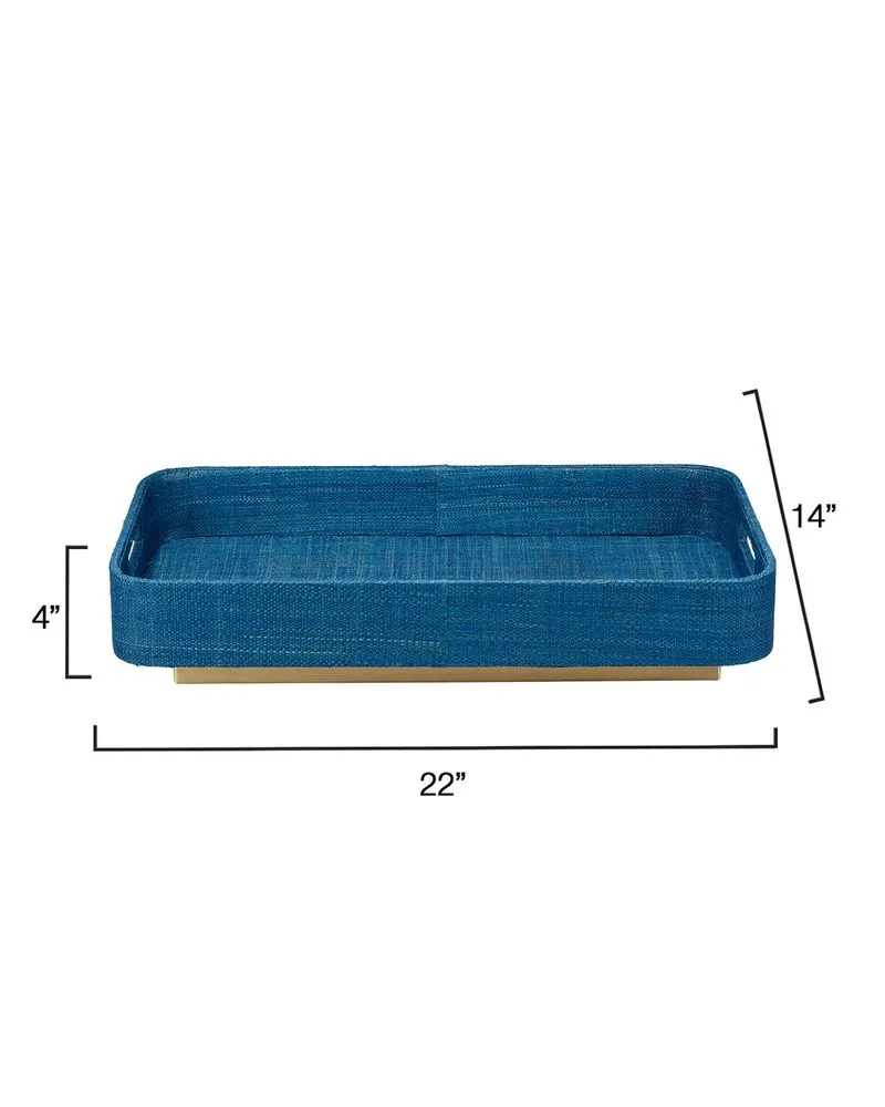 Utopia Footed Tray, Indigo