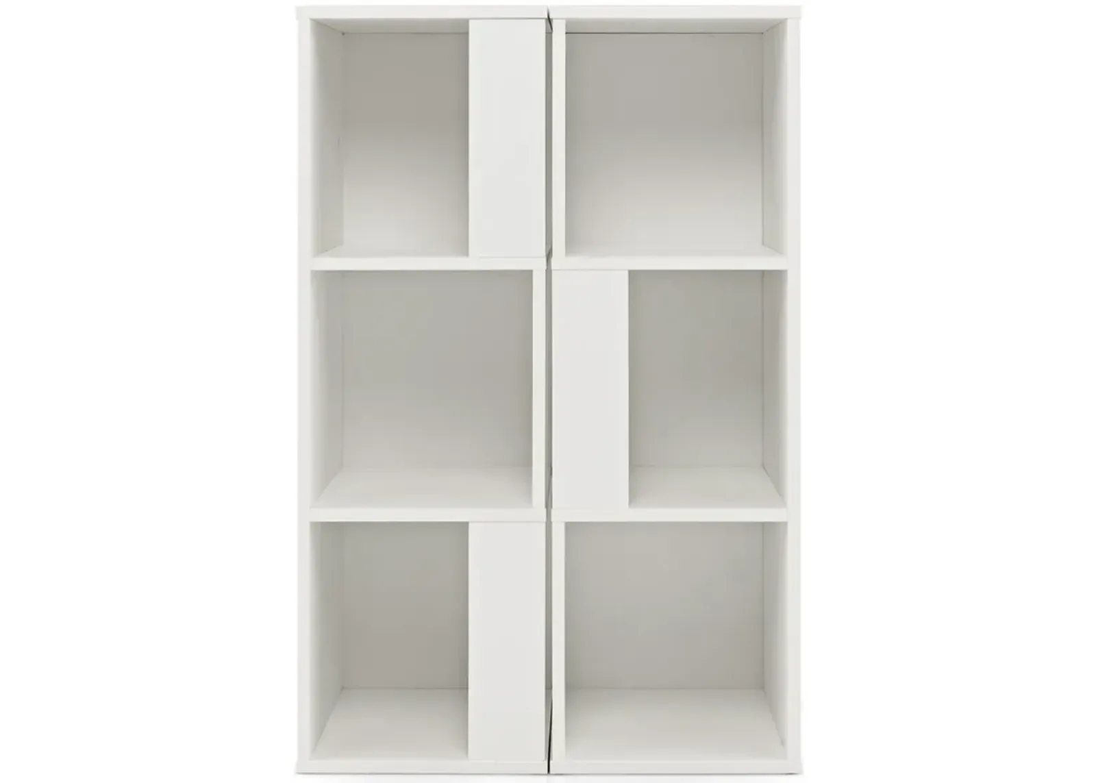 3-Tier 6 Cube Freestanding Bookcase with Anti-toppling Device